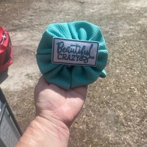 Beautiful Crazy Teal Fabric Scrunchie